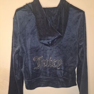 Juicy Couture Regal Blue Classic Velour Zip Up Jacket (Large) NWT!! -COPY